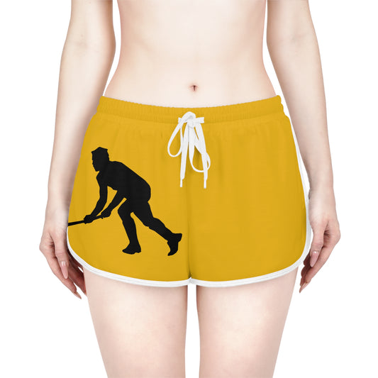 Women's Relaxed Shorts: Hockey Yellow