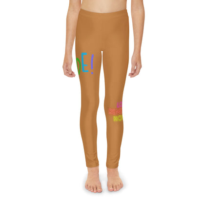 Youth Full-Length Leggings: LGBTQ Pride Lite Brown