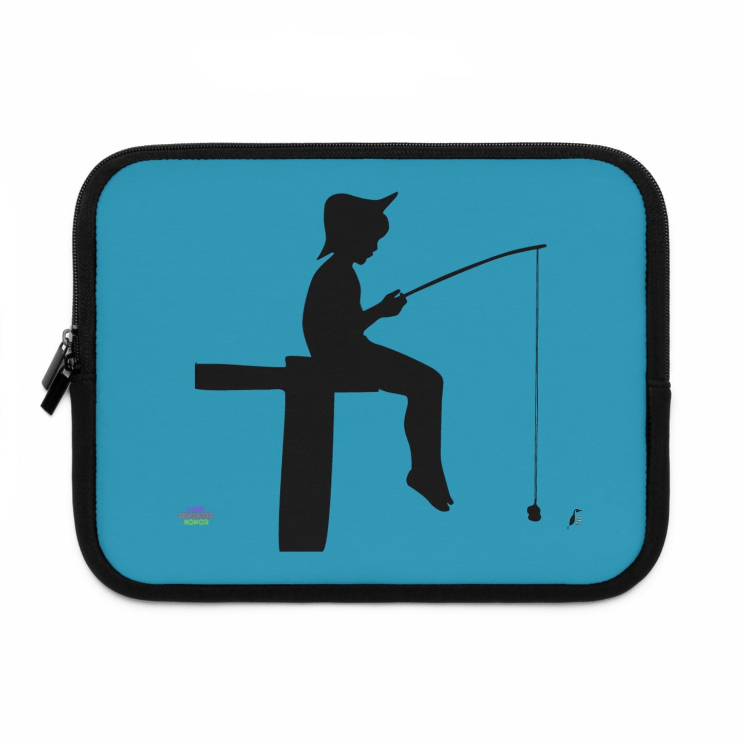 Laptop Sleeve: Fishing Turquoise