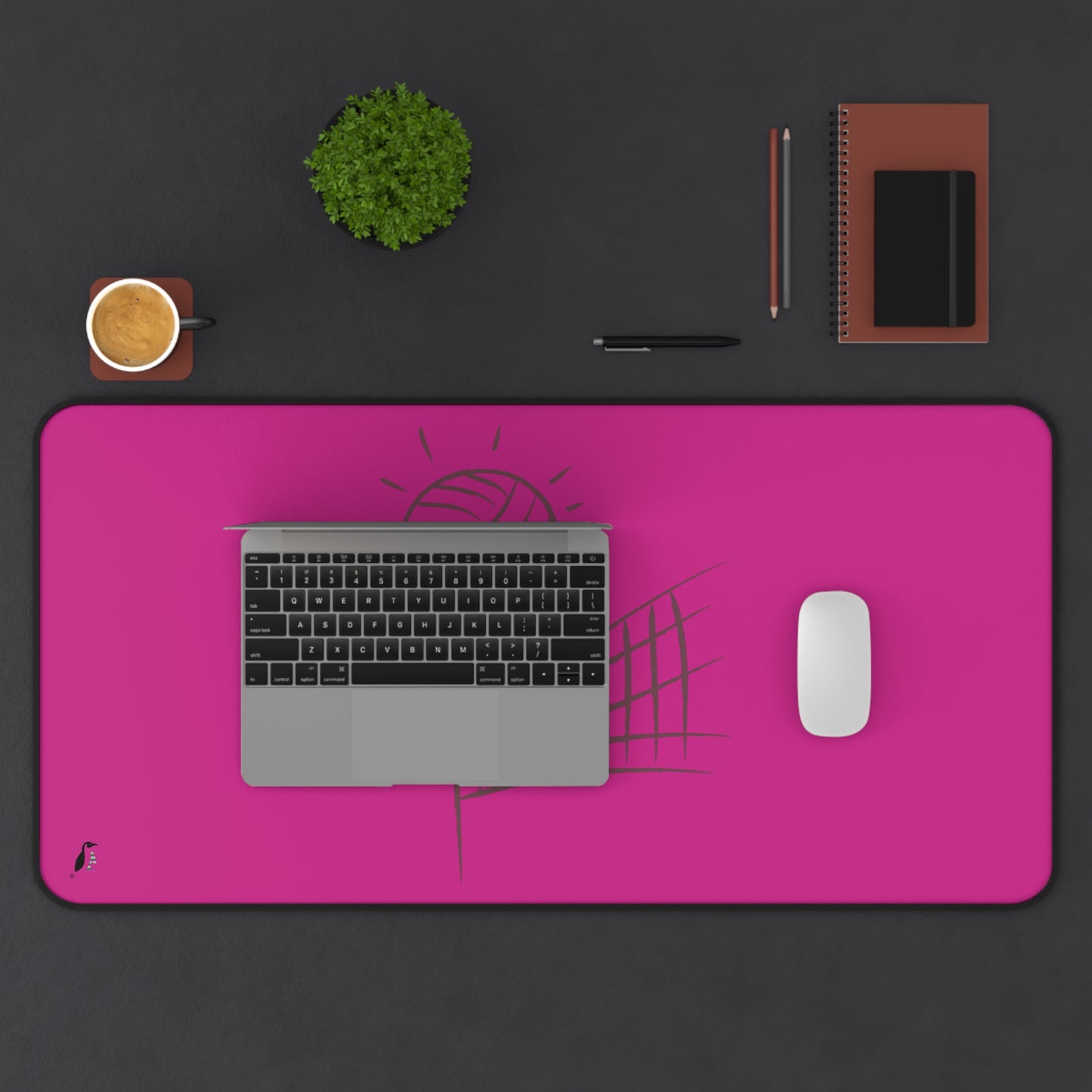 Desk Mat: Volleyball Pink