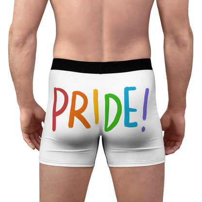 Men's Boxer Briefs: LGBTQ Pride White