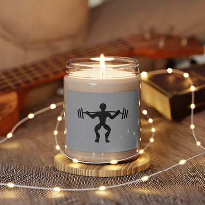 Scented Soy Candle, 9oz: Weightlifting Grey