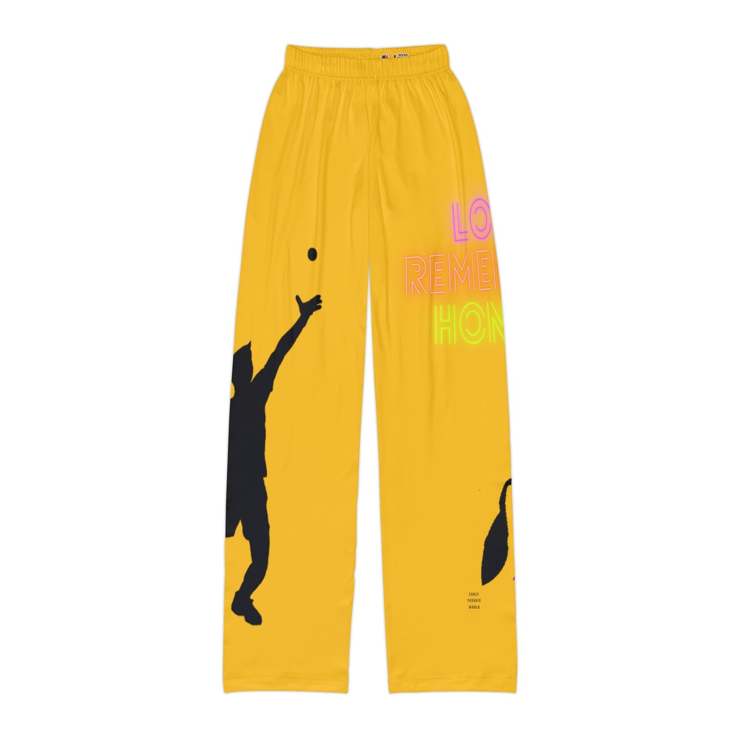 Kids Pajama Pants: Tennis Yellow