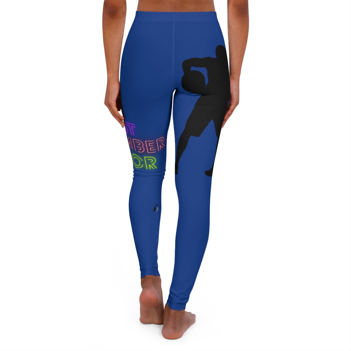 Women's Spandex Leggings: Basketball Dark Blue