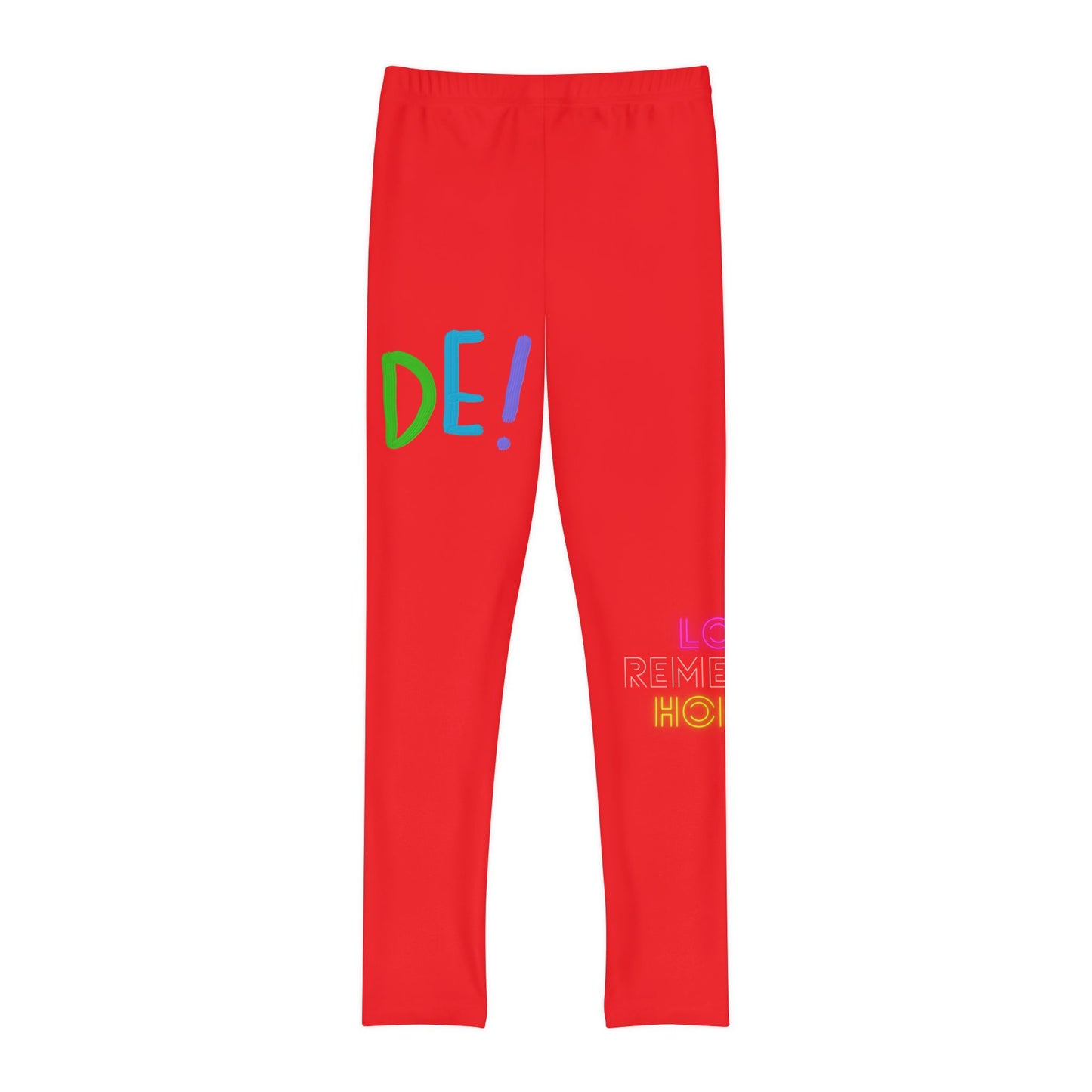 Youth Full-Length Leggings: LGBTQ Pride Red