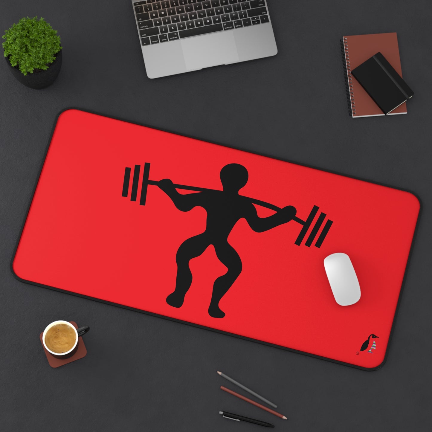 Desk Mat: Weightlifting Red