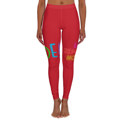 Women's Spandex Leggings: LGBTQ Pride Dark Red