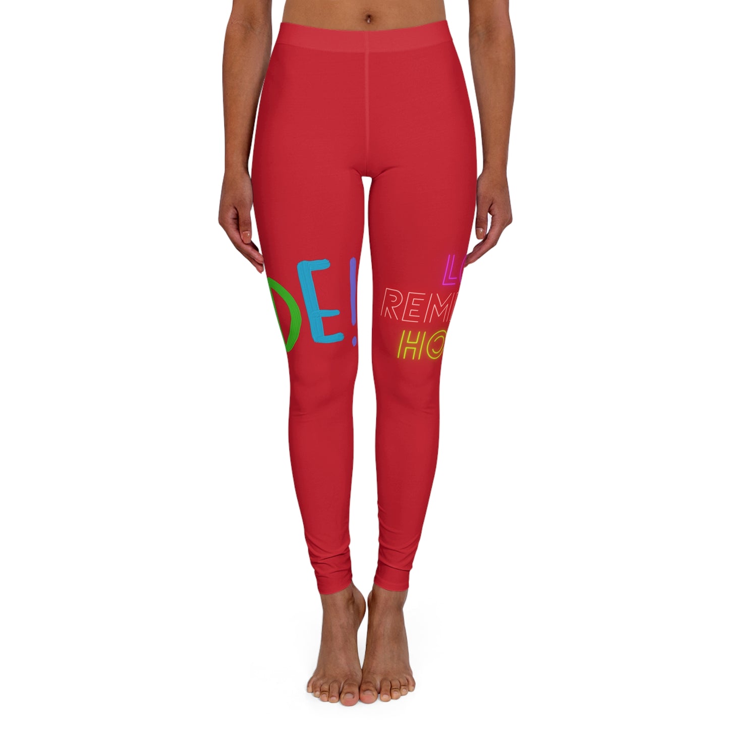 Women's Spandex Leggings: LGBTQ Pride Dark Red