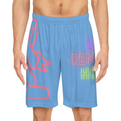 Basketball Shorts: Fight Cancer Lite Blue