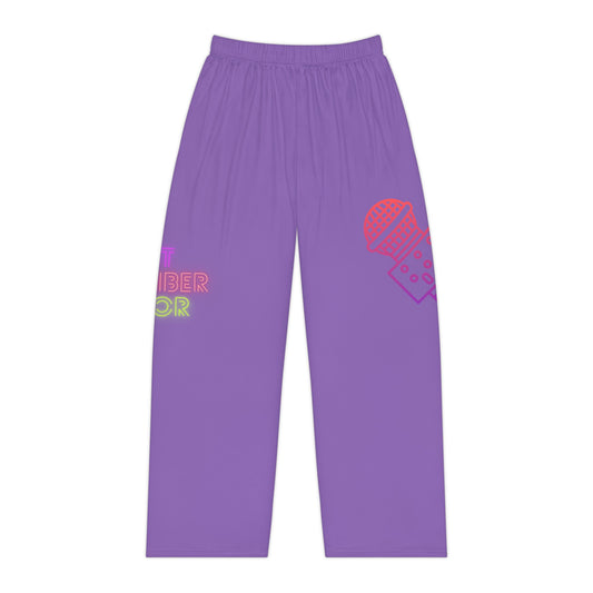 Women's Pajama Pants: Music Lite Purple