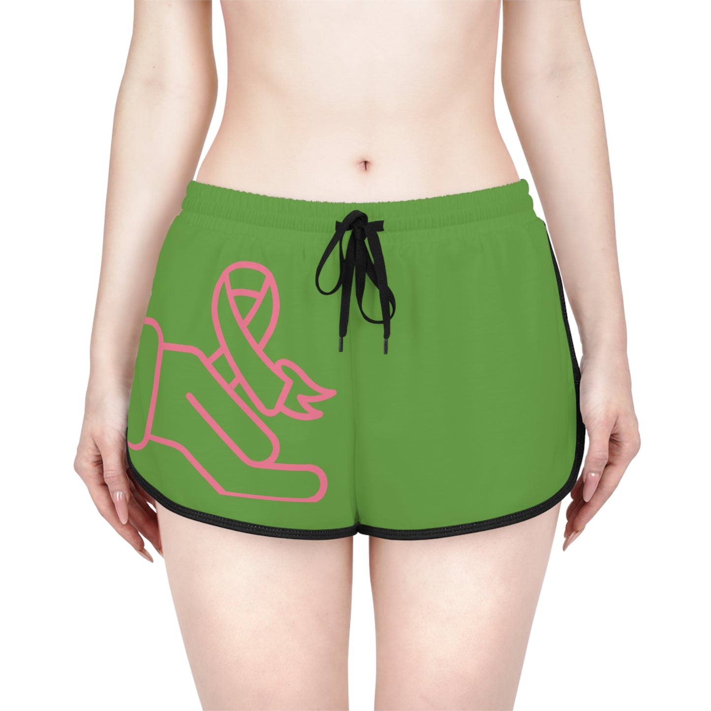 Women's Relaxed Shorts: Fight Cancer Green