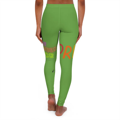 Women's Spandex Leggings: LGBTQ Pride Green