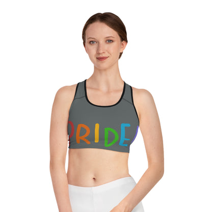 Sports Bra: LGBTQ Pride Dark Grey