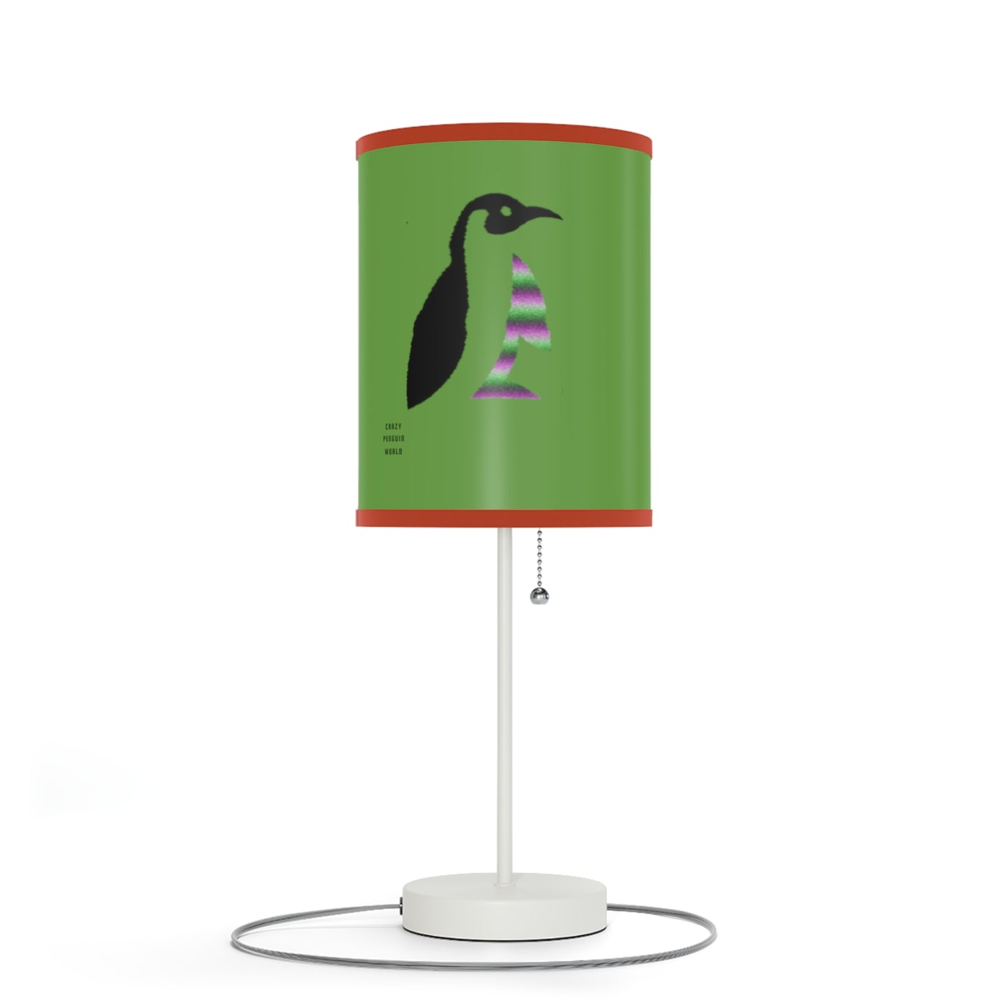 Lamp on a Stand, US|CA plug: Crazy Penguin World Logo Green