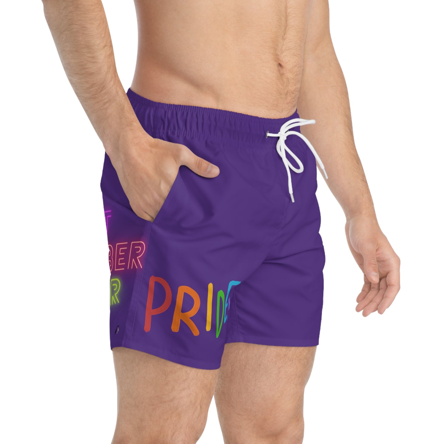 Swim Trunks: LGBTQ Pride Purple