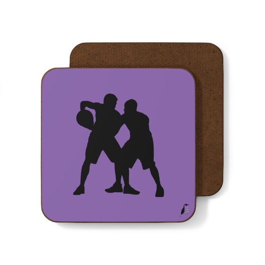Hardboard Back Coaster: Basketball Lite Purple