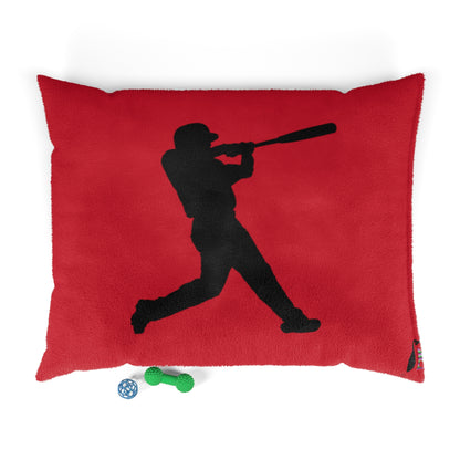 Pet Bed: Baseball Dark Red