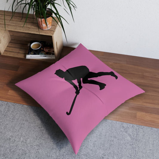 Tufted Floor Pillow, Square: Hockey Lite Pink