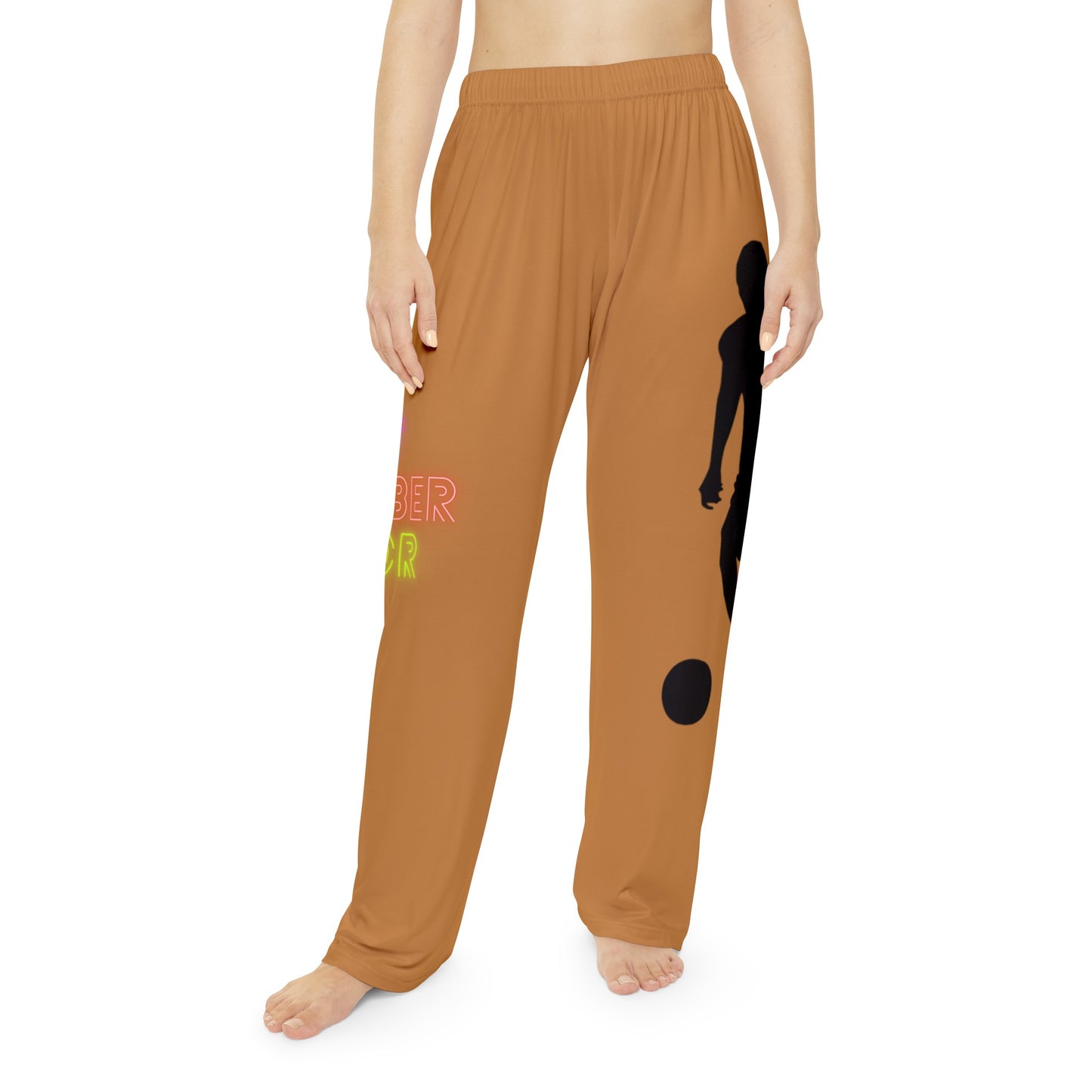 Women's Pajama Pants: Soccer Lite Brown