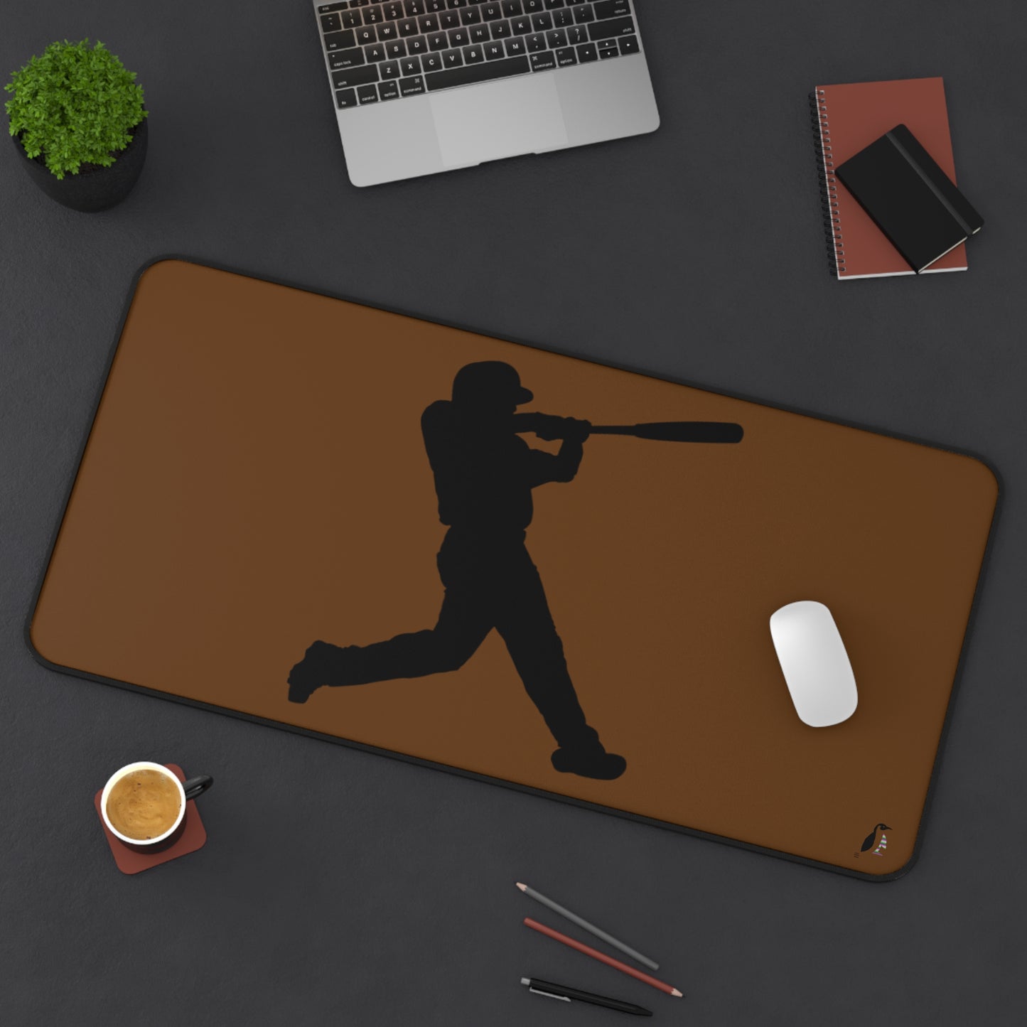 Desk Mat: Baseball Brown