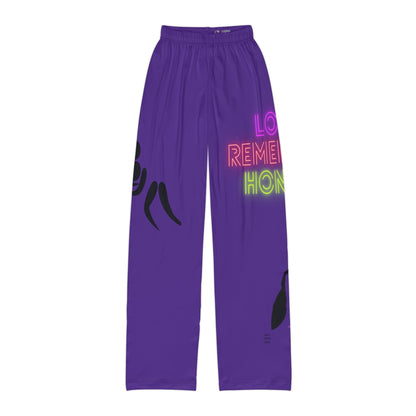 Kids Pajama Pants: Wrestling Purple