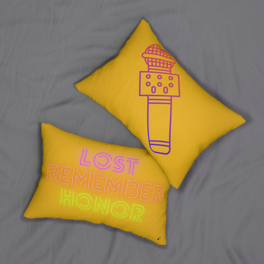 Spun Polyester Lumbar Pillow: Music Yellow