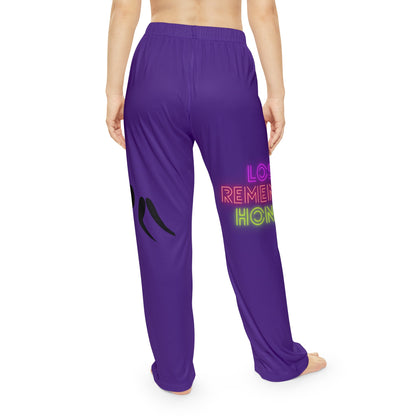 Pambabaeng Pajama Pants: Wrestling Purple 