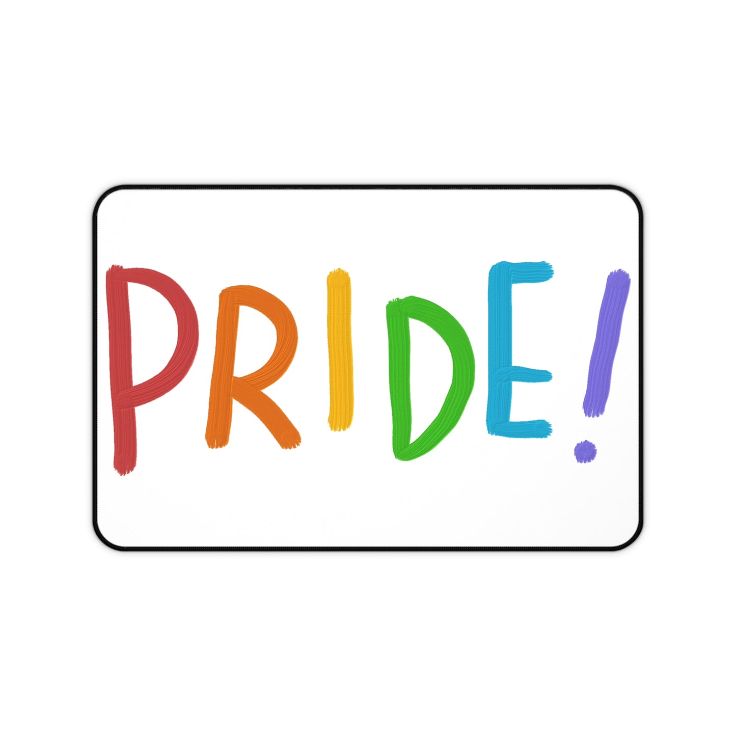 Desk Mat: LGBTQ Pride White