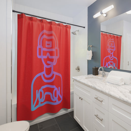Shower Curtains: #1 Gaming Red