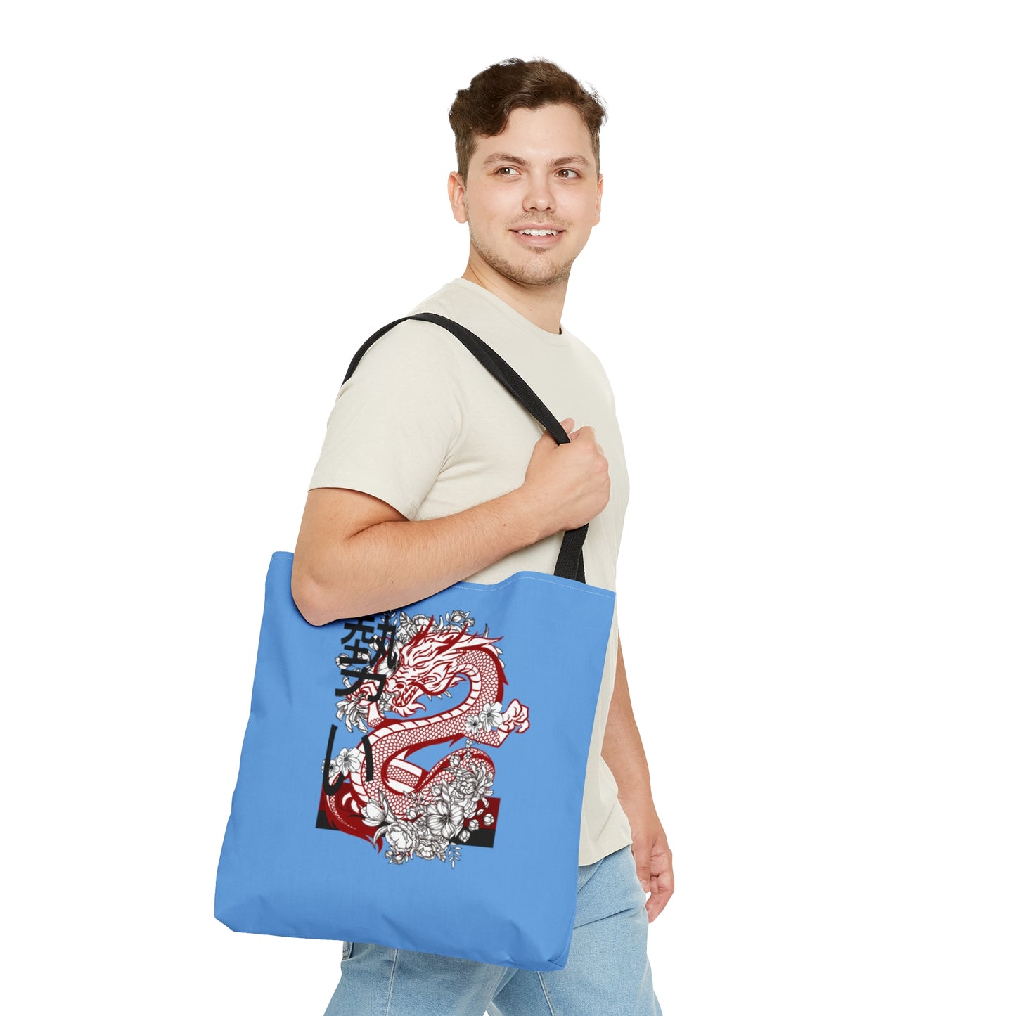 Tote Bag: Dragons Lite Blue