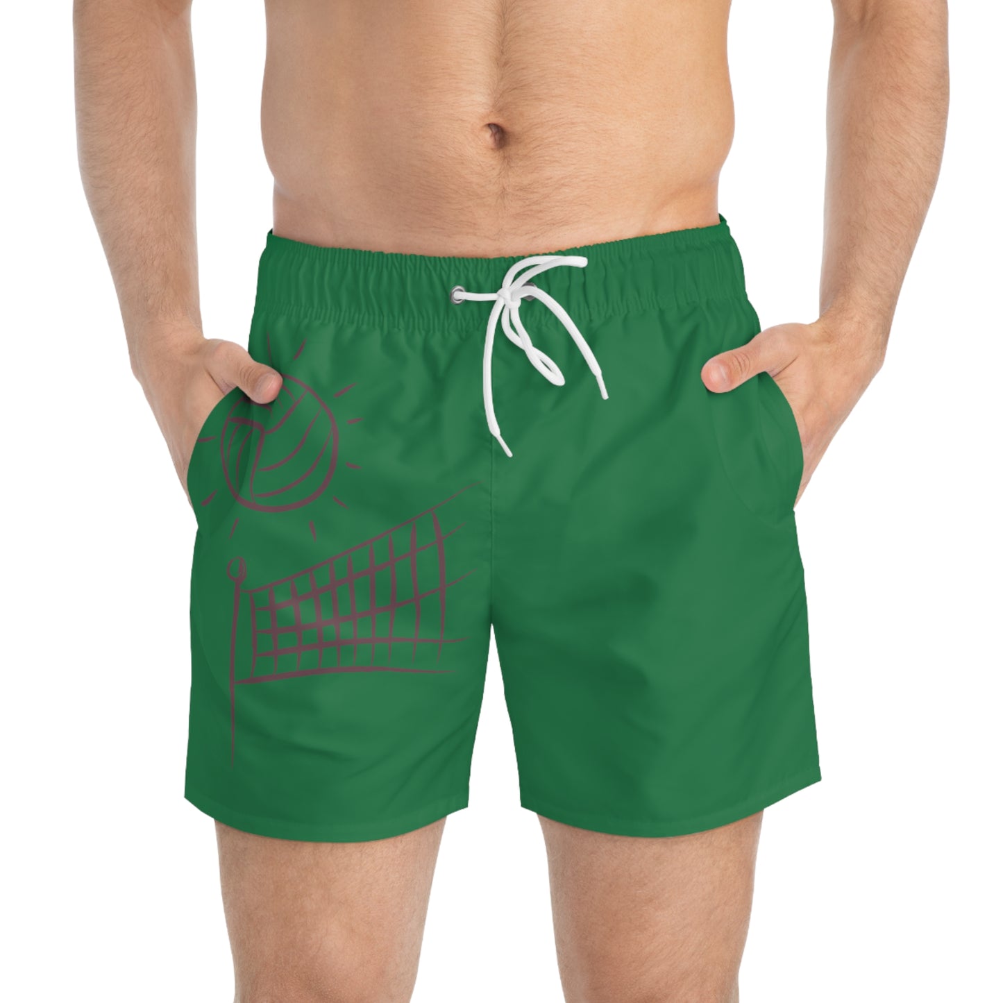 Swim Trunks: Volleyball Dark Green