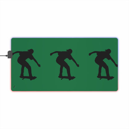 LED Gaming Mouse Pad: Skateboarding Dark Green