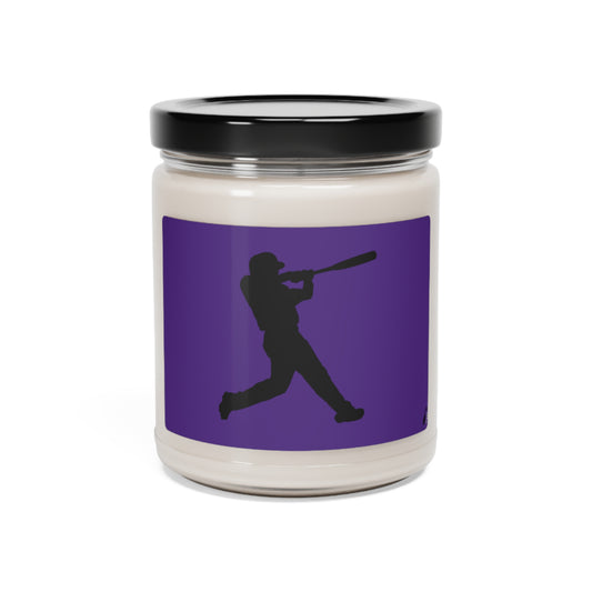 Scented Soy Candle, 9oz: Baseball Purple