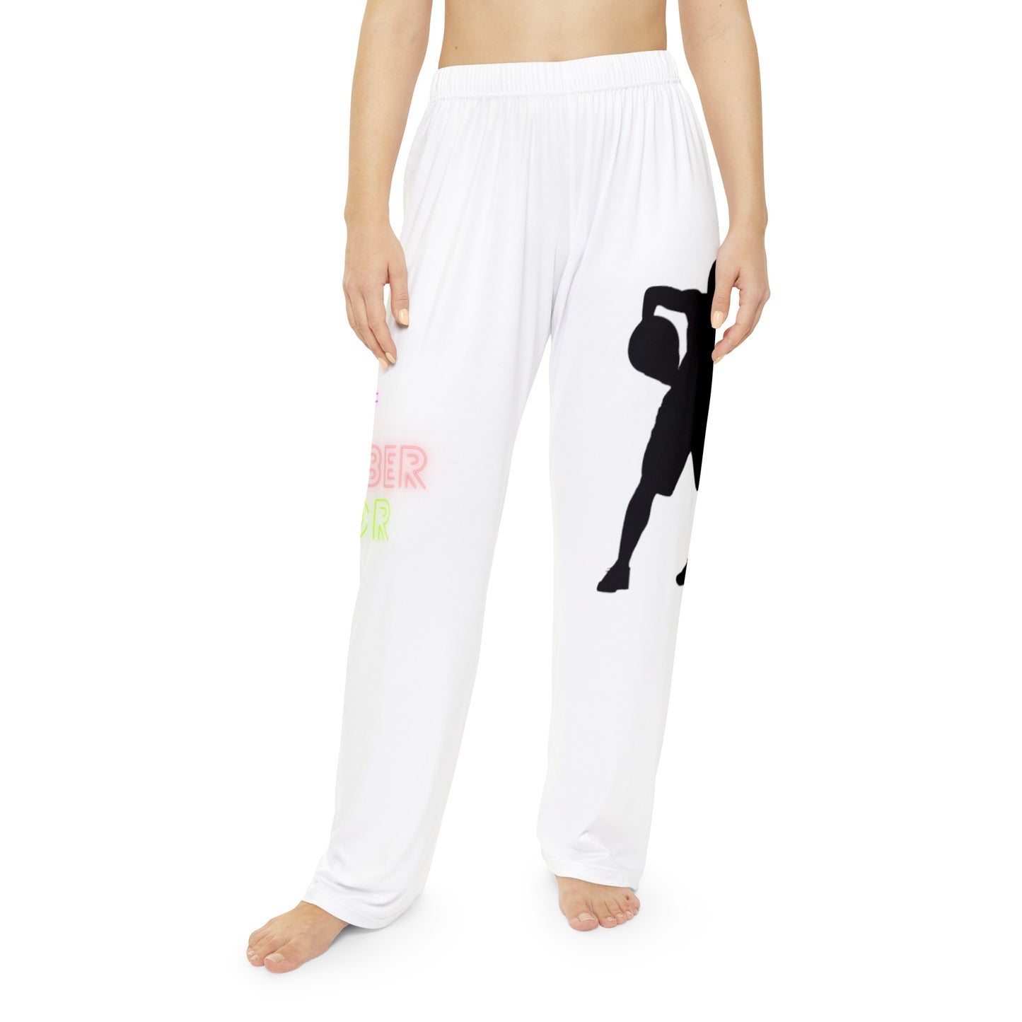 Women's Pajama Pants: Basketball White