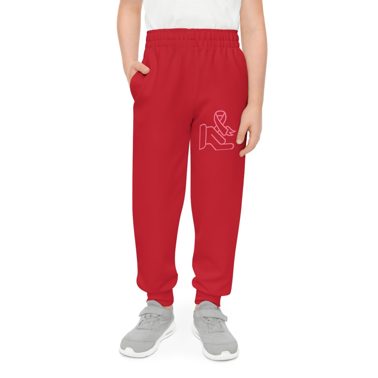 Youth Joggers: Fight Cancer Dark Red