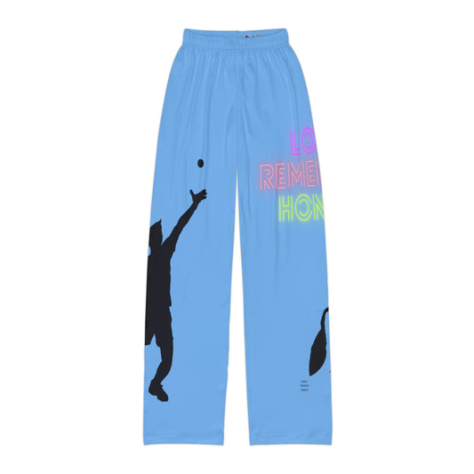 Kids Pajama Pants: Tennis Lite Blue