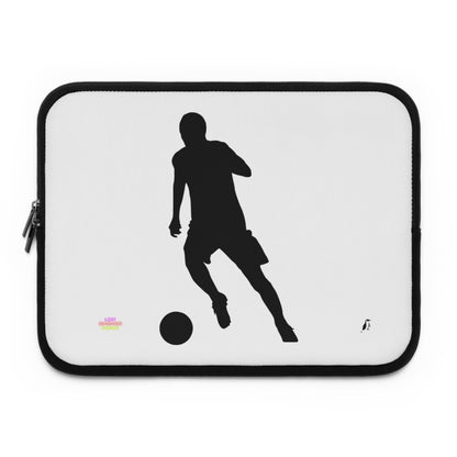 Laptop Sleeve: Soccer White