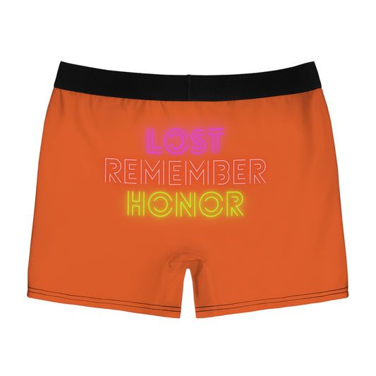 Men's Boxer Briefs: Lost Remember Honor Orange