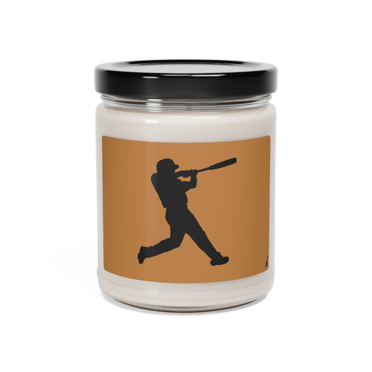 Scented Soy Candle, 9oz: Baseball Lite Brown