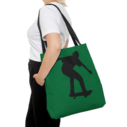 Tote Bag: Skateboarding Dark Green