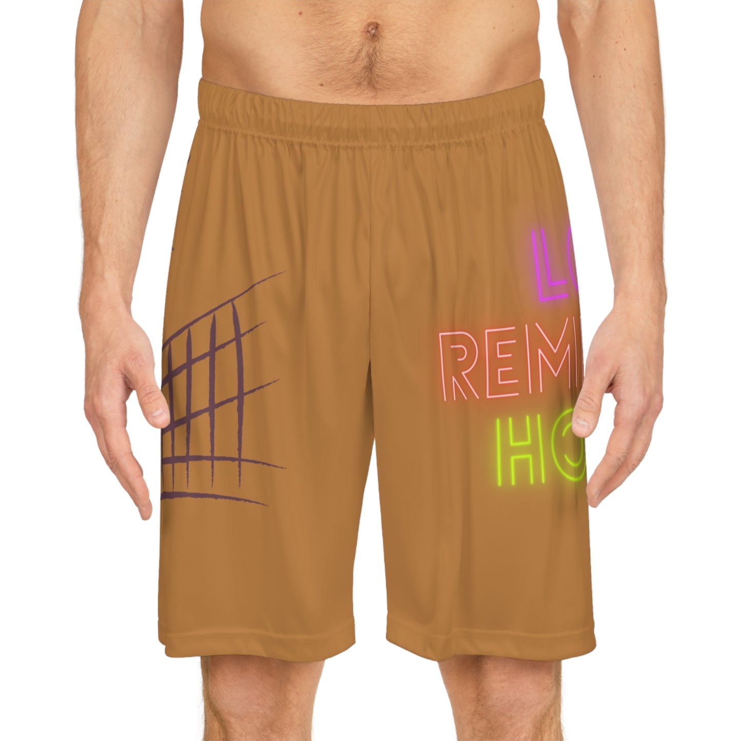 Basketball Shorts: Volleyball Lite Brown