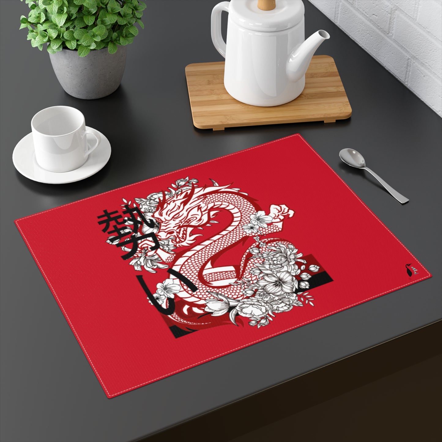 Placemat, 1pc; Dragons Dark Red