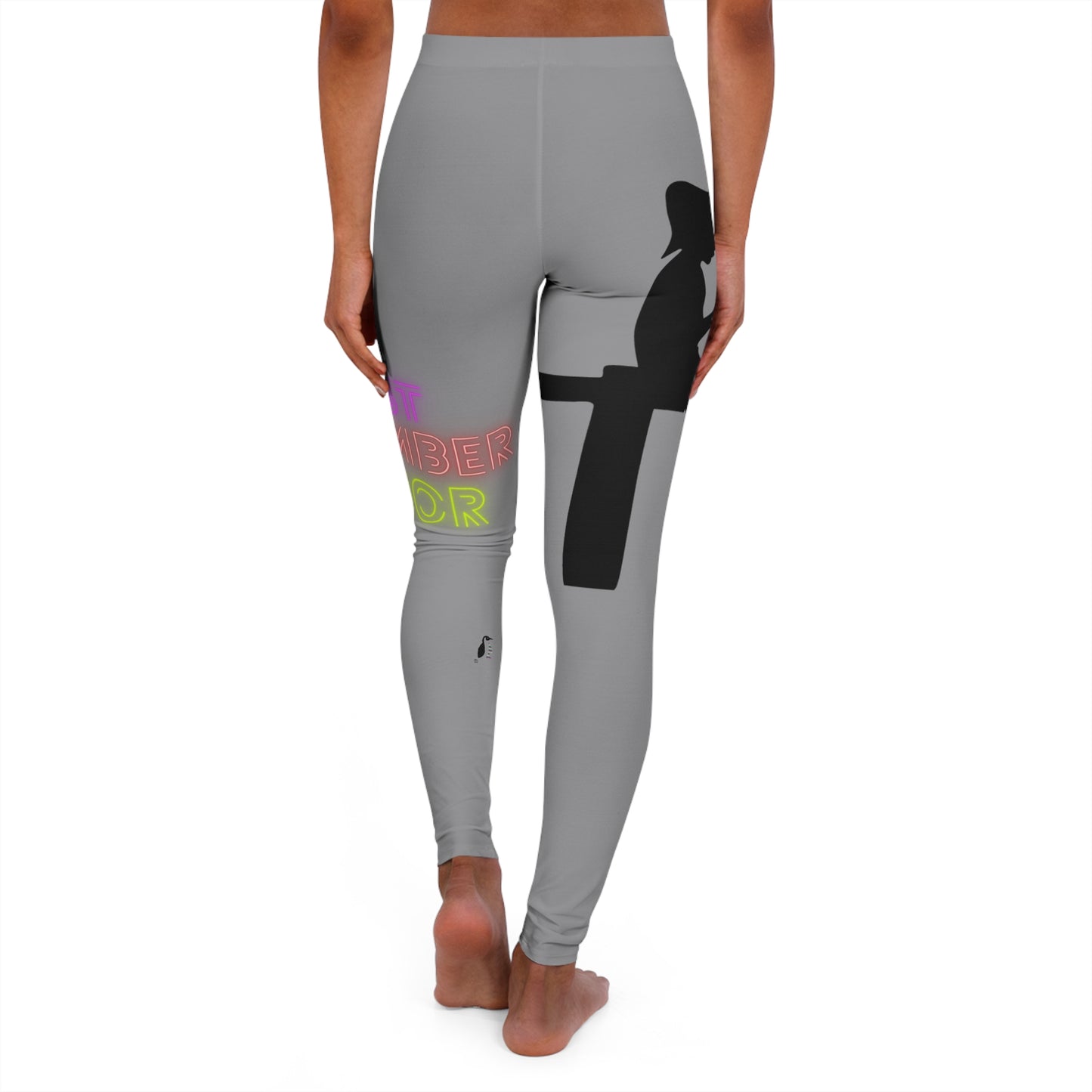 Women's Spandex Leggings: Fishing Grey