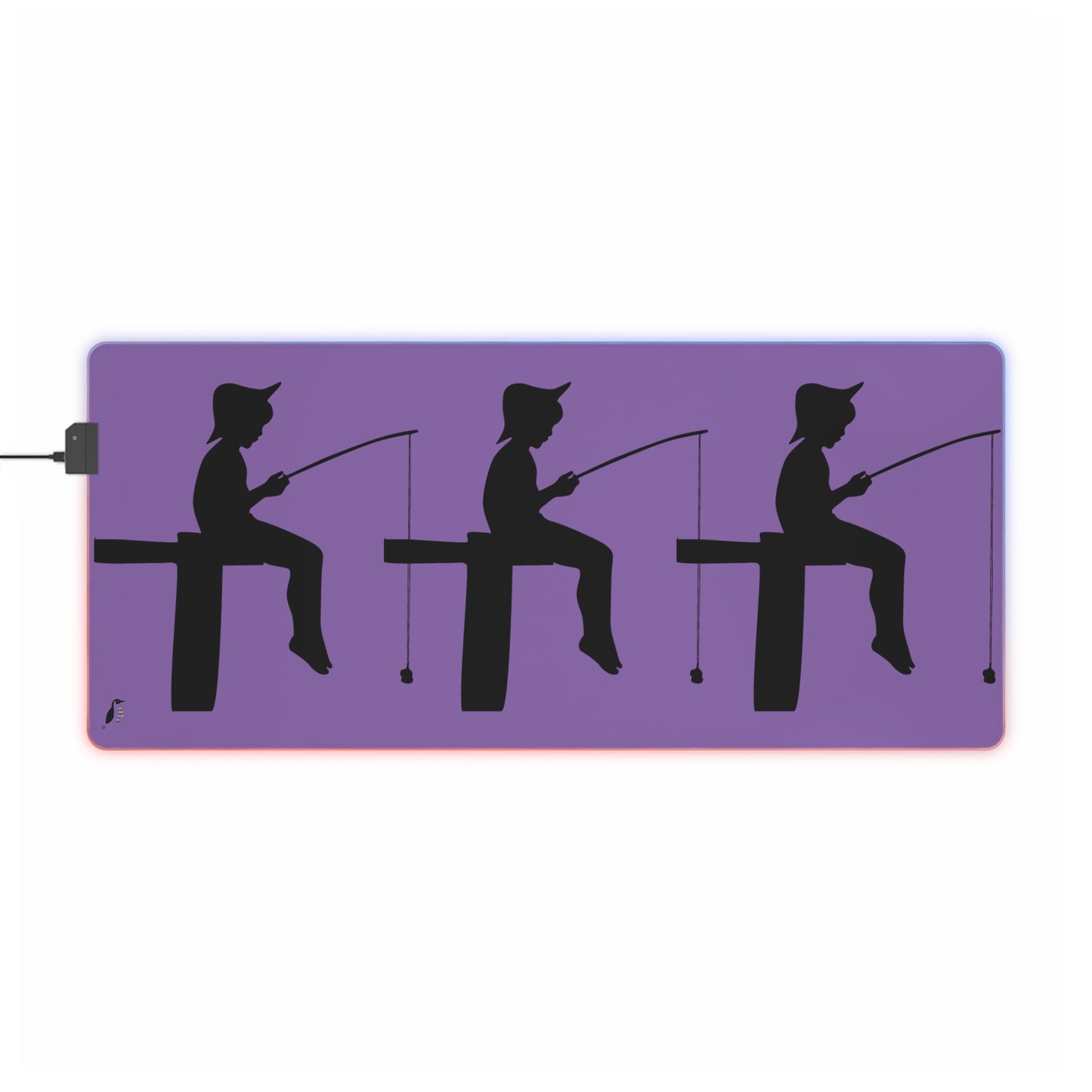 LED Gaming Mouse Pad: Fishing Lite Purple