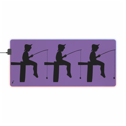 LED Gaming Mouse Pad: Fishing Lite Purple