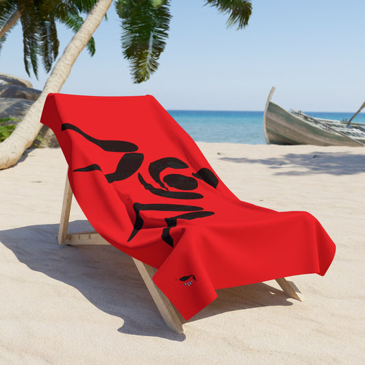 Beach Towel: Wrestling Red