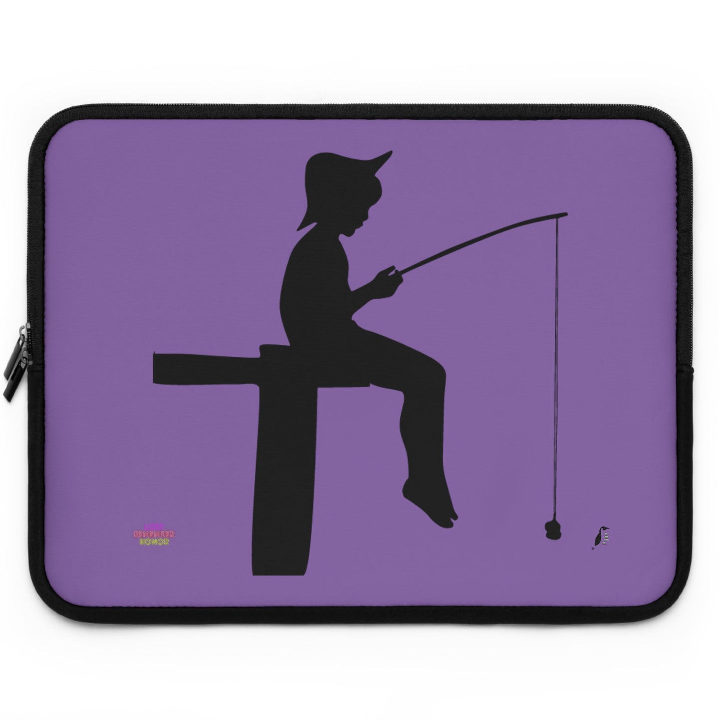 Laptop Sleeve: Fishing Lite Purple