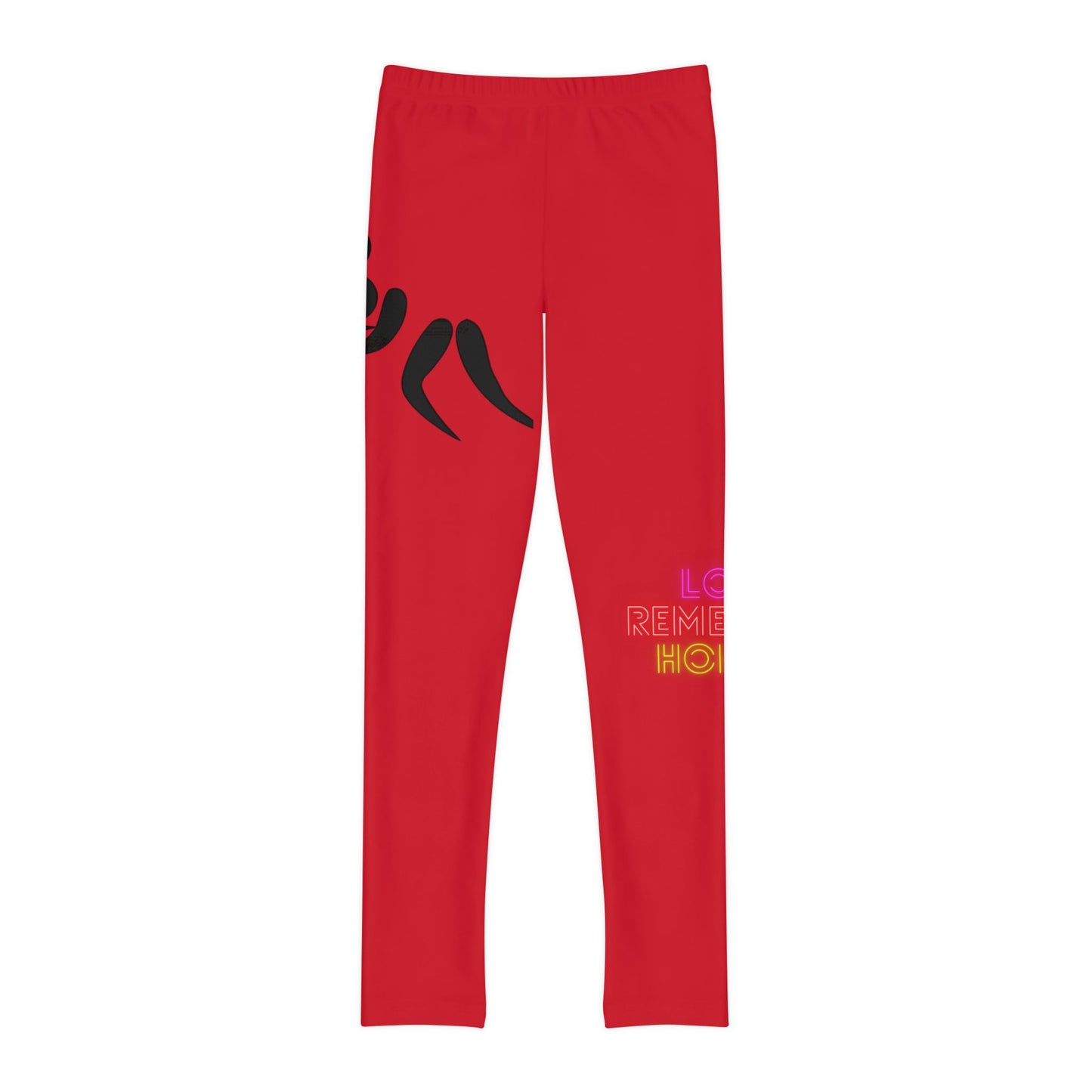 Youth Full-Length Leggings: Wrestling Dark Red