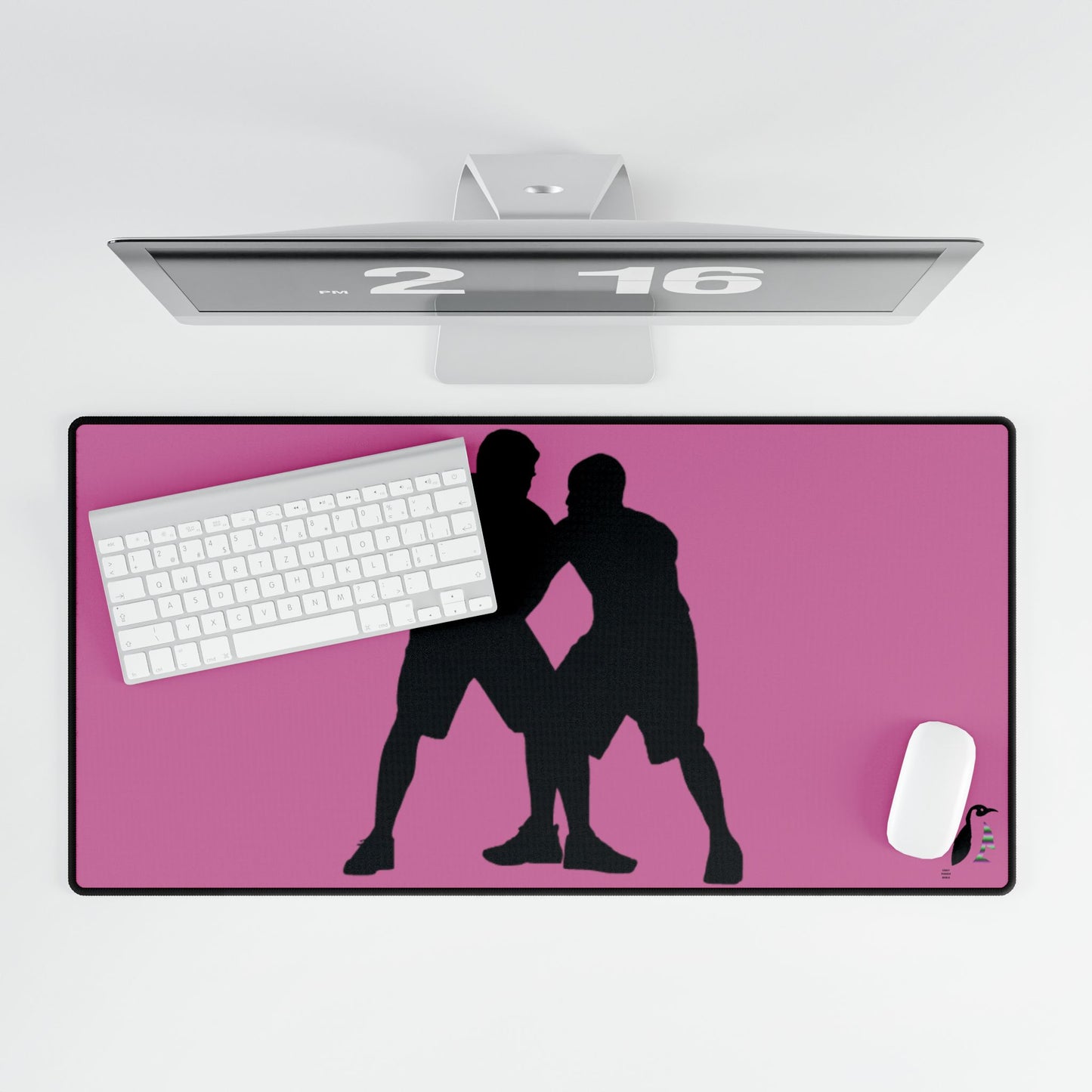 Desk Mats: Basketball Lite Pink