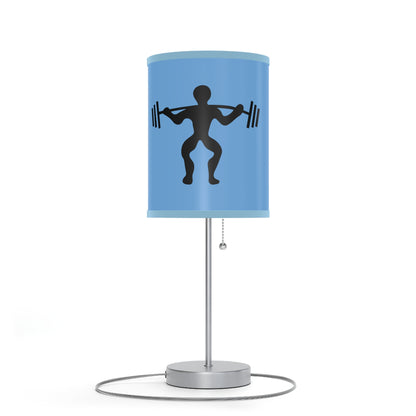 Lamp on a Stand, US|CA plug: Weightlifting Lite Blue